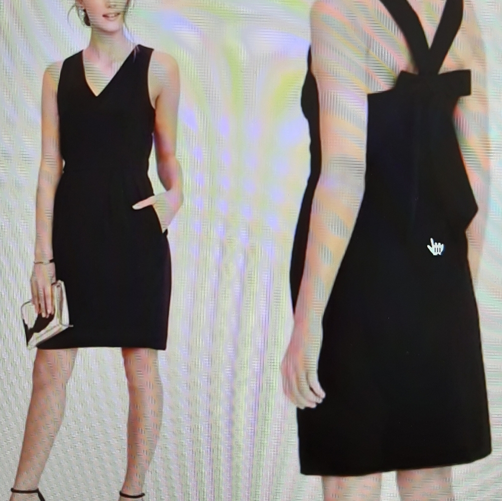Banana Republic Black Bow Dress